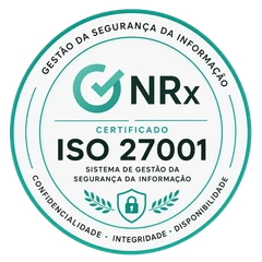 Selo de certificação ISO/IEC 27001:2022 da GNRx